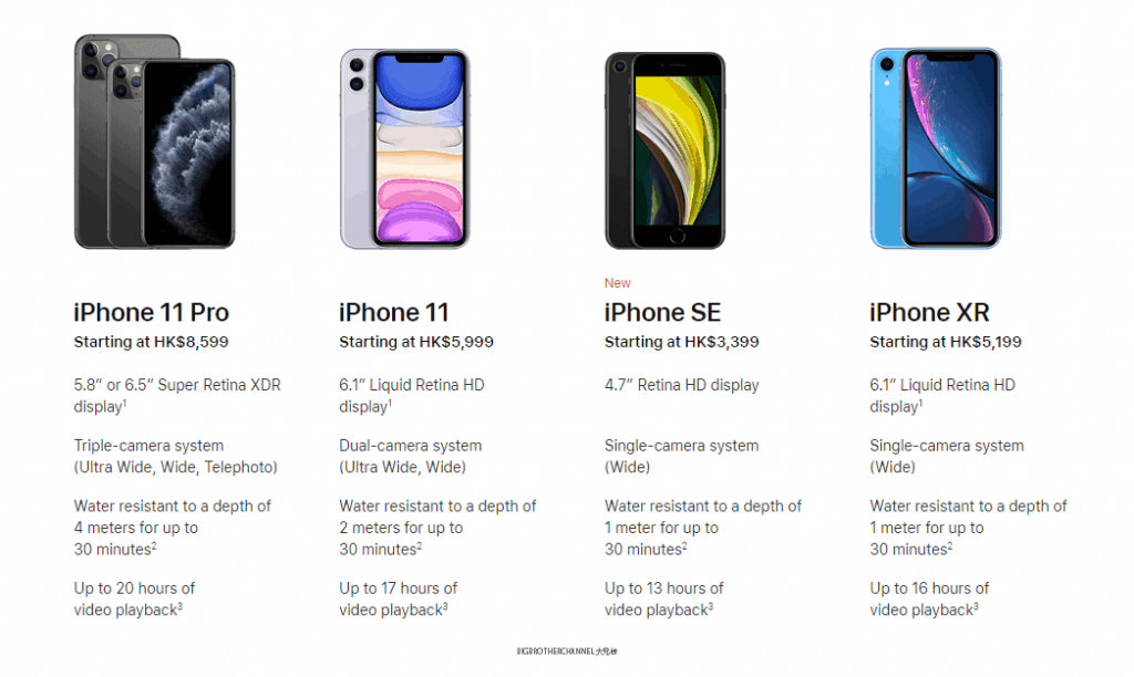 iphone compare - iPhone SE 2020 產品資訊 (內含購買連結)