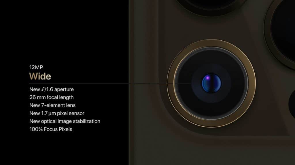 iPhone 12 Pro Max (主)鏡頭比iPhone 12 Pro用上更大感光元件