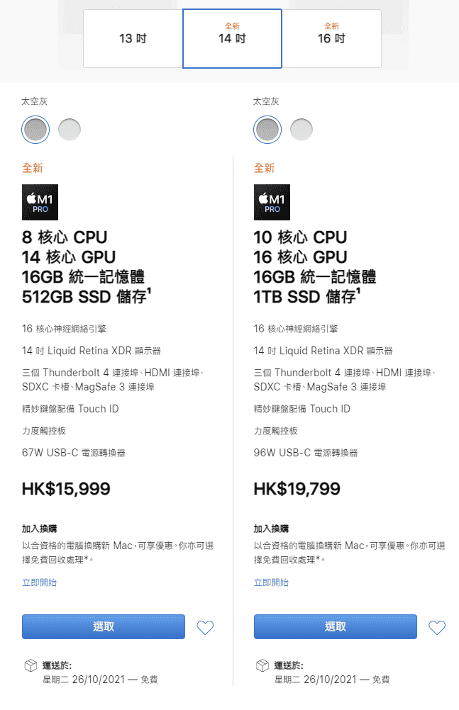 MacBook Pro 14吋 售價