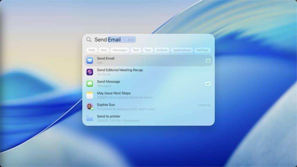 WWDC2025懶人包：Spotlight 加入更多Apple Intelligence輔助